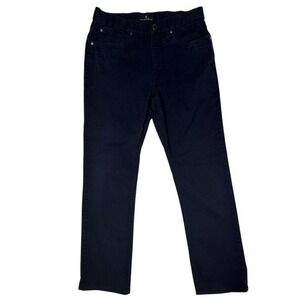 Hart Schaffner Marx Mens 32x30 Navy Blue 5-Pocket Straight Leg Pants